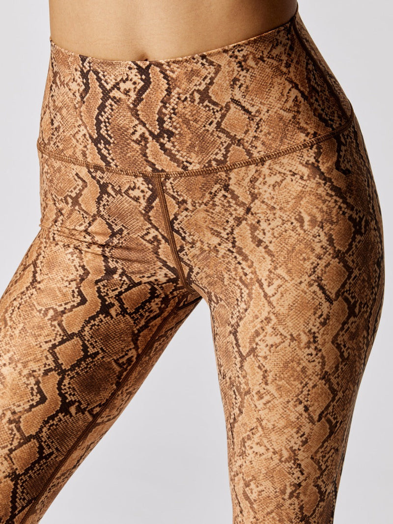 Printed High Rise 7/8 Legging - Sandstone True Snake Print