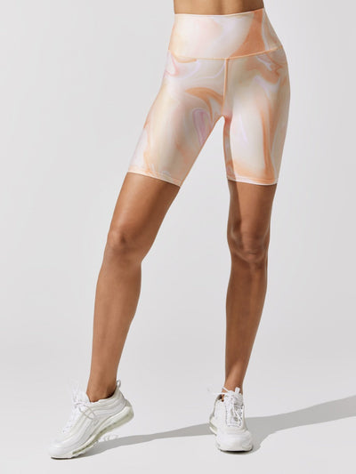 Printed Core Biker Short - Warped Marble
