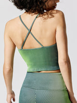 Two-tone Ribbed Cami - Light Lime