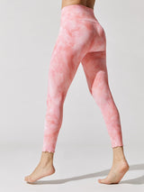 Super Soft Tie Dye 7/8 Legging - Baby Pink Tonal
