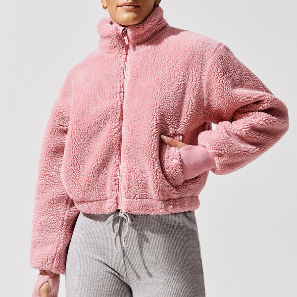 Teddy Zip Up Jacket - Pink Seasalt – Carbon38