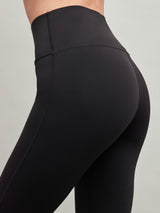 High Rise Flare Pants In Diamond Compression - Black