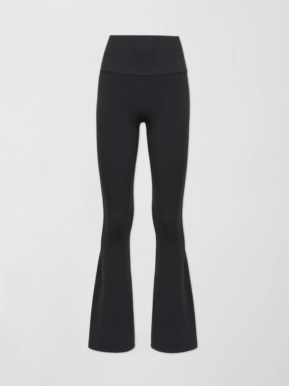High Rise Flare Pants In Diamond Compression - Black