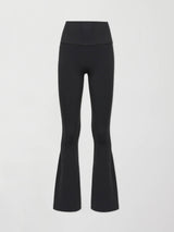 High Rise Flare Pants In Diamond Compression - Black