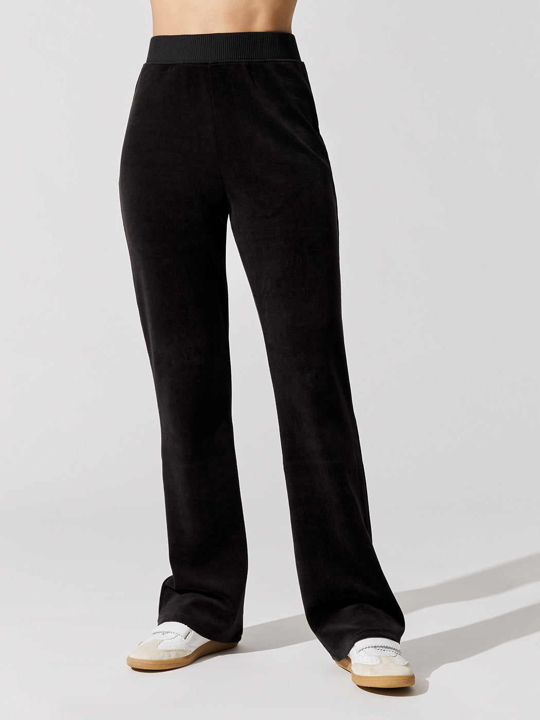 Velour Flare Pants - Black – Carbon38