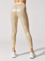 Mini Leopard 7/8 Legging - Beige-Gold Mini Leopard
