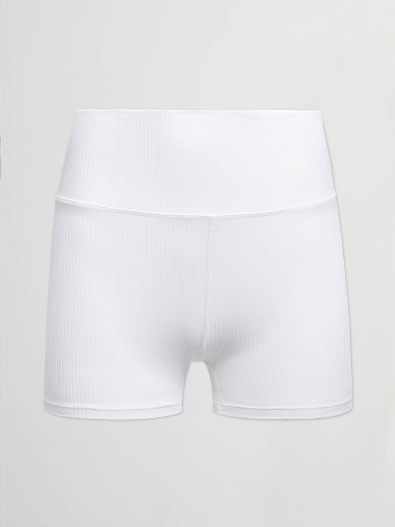 Ribbed Shortie - White