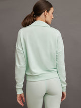 FRENCH TERRY HALF ZIP - CLEARLY AQUA