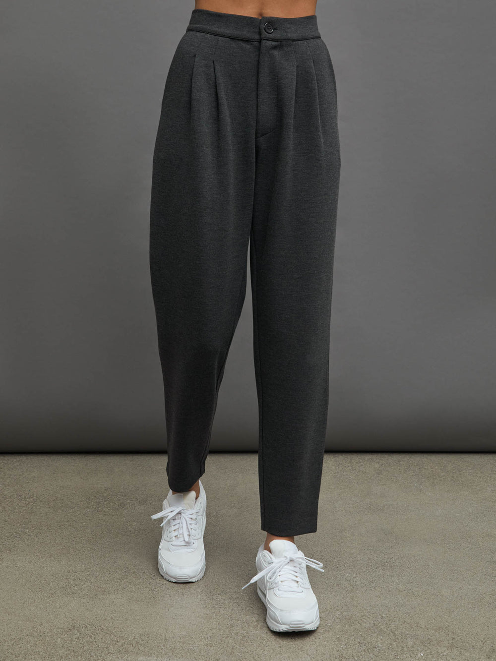 INTERLOCK TROUSER PANT -  CHARCOAL HEATHER