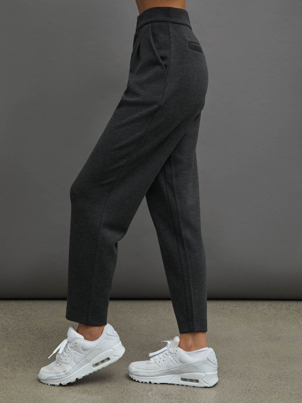 INTERLOCK TROUSER PANT -  CHARCOAL HEATHER