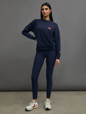 EMBROIDERED FRENCH TERRY CREW SWEATSHIRT