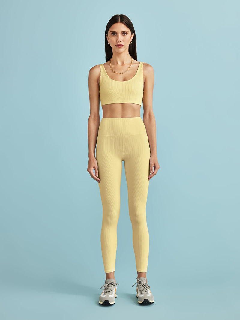 Ribbed Bra - Butter Yellow