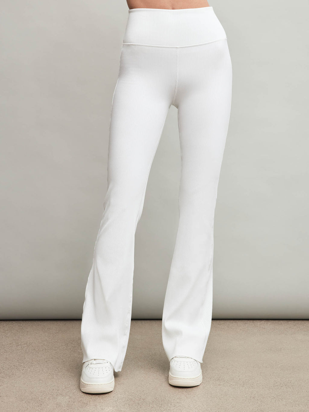 white flare dress pants Flared High-Waisted Pants Black / Large main image 0