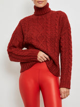 Cable Knit Pullover - Intense Rust – Carbon38