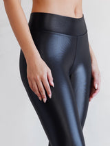 Regular Rise Full-length Legging in Takara Shine - Black