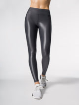 Regular Rise Full-length Legging in Takara Shine - Charcoal