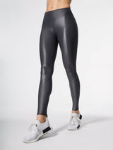 Regular Rise Full-length Legging in Takara Shine - Charcoal