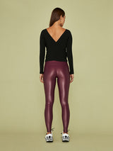 High Rise Full-Length Legging in Takara Shine - Dark Amethyst