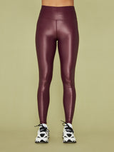 High Rise Full-Length Legging in Takara Shine - Dark Amethyst