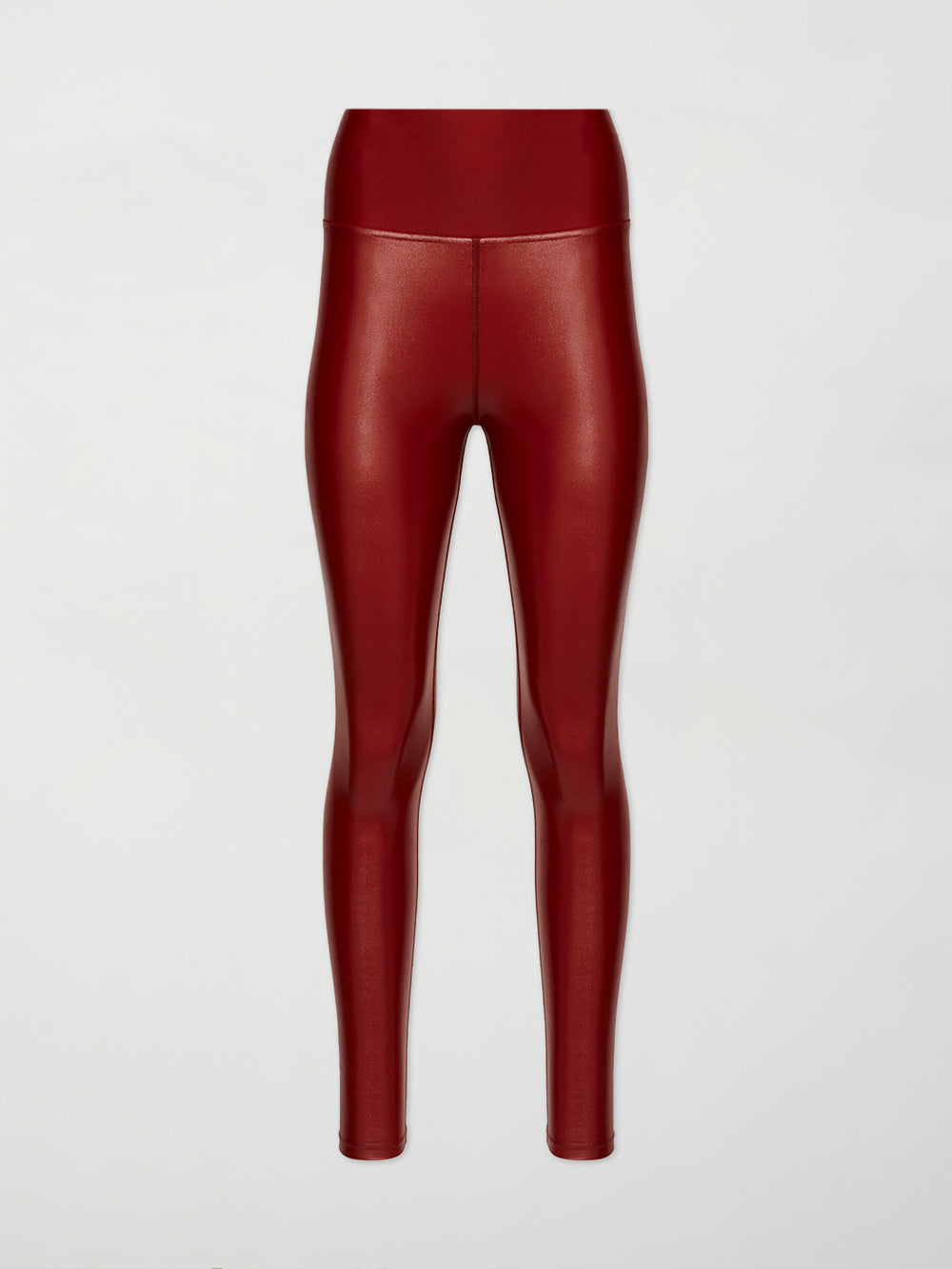 High Rise Full-Length Legging in Takara Shine - Rum Wine