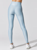 High Rise Full-length Legging in Houndstooth Takara Shine - Glacier Blue