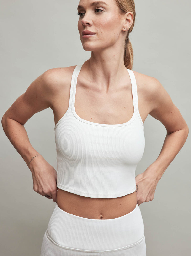 Ribbed Cami Tank Tops in White – Carbon38