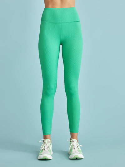 Ribbed 7/8 Legging - Digital Green