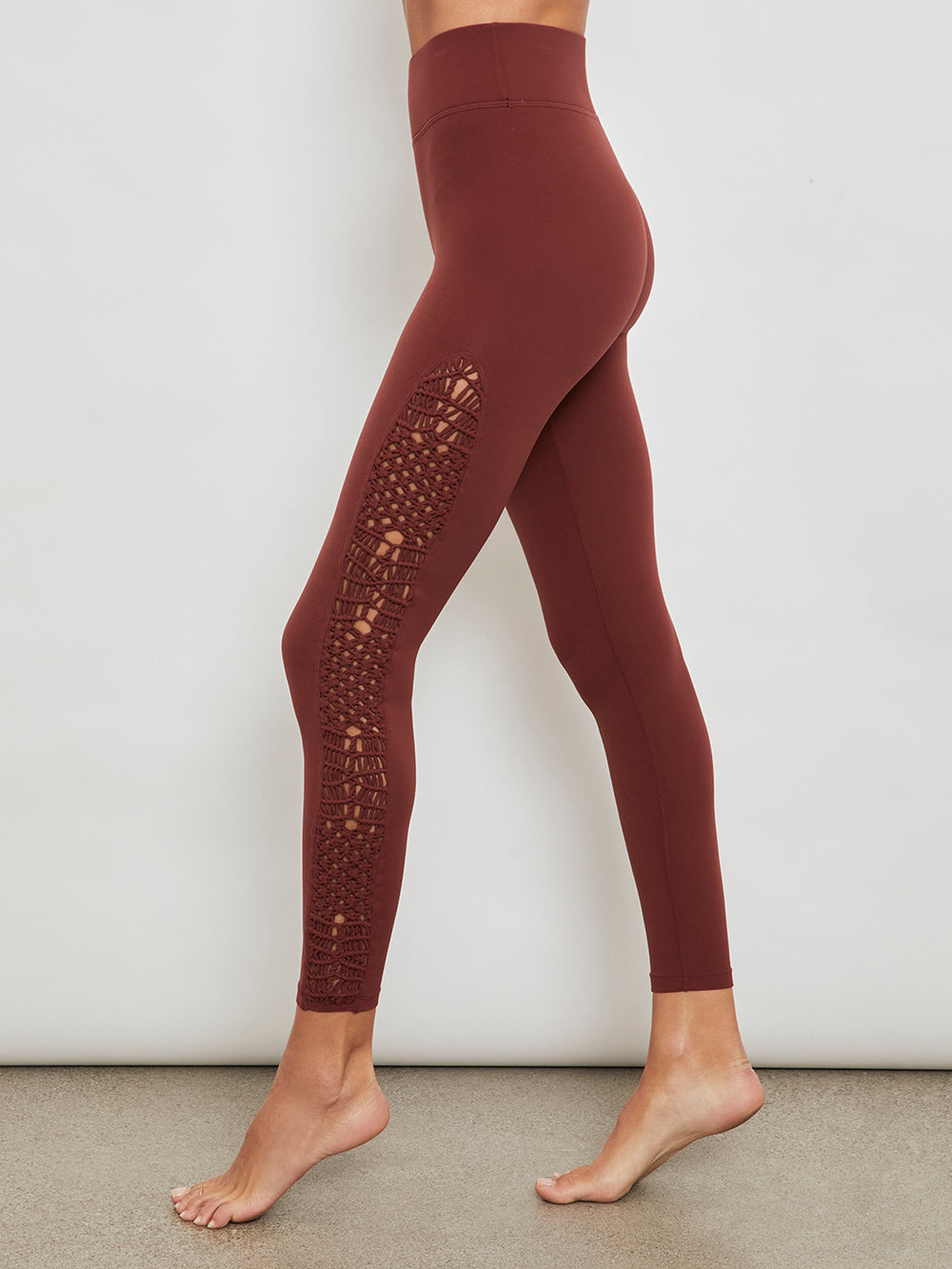Sayang Macrame Legging in Melt - Burgundy