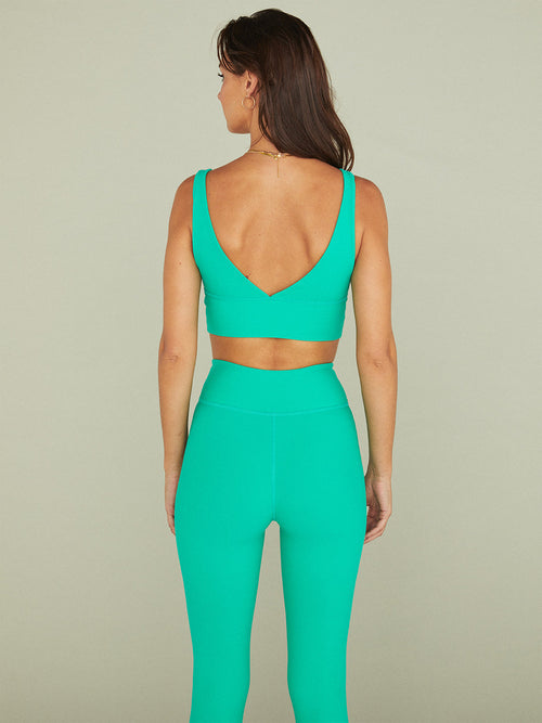 Wrap Sports bra in Melt - Green