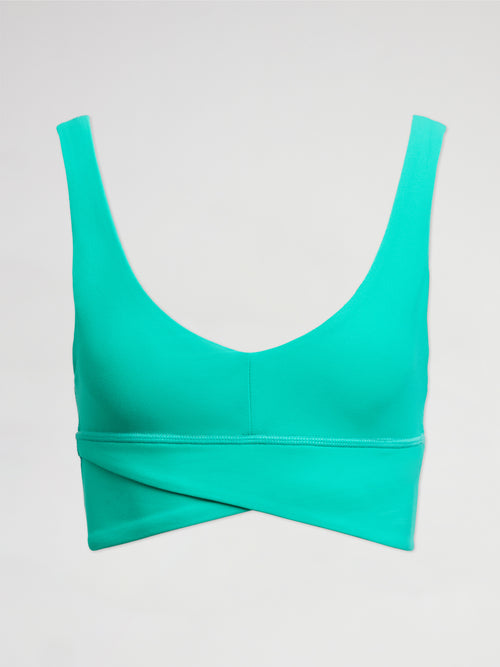 Wrap Sports bra in Melt - Green