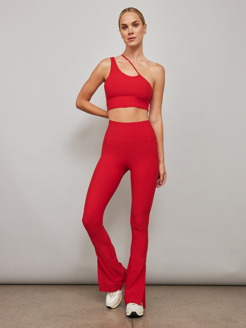 One Shoulder Convertible Bra Top in Melt - Haute Red – Carbon38