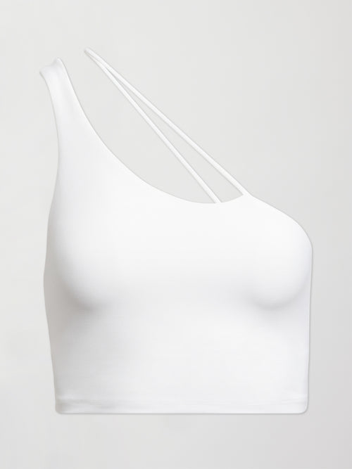 One Shoulder Convertible Bra Top in Melt - White
