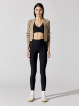 V-Neck Cross Back Bra in Melt - Black