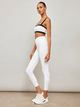 Color Blocked Bra - White And Black