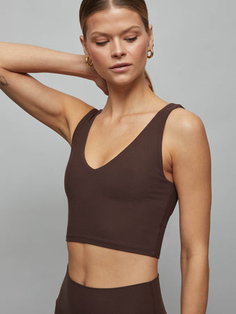 V-Neck Longline Bra in Melt