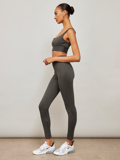 Pinstripe Bra - Charcoal