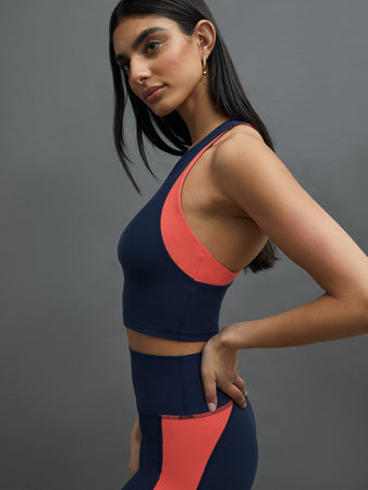 COLORBLOCK HIGH NECK BRA