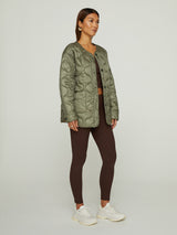 Quilted Jacket - Silvery-Green