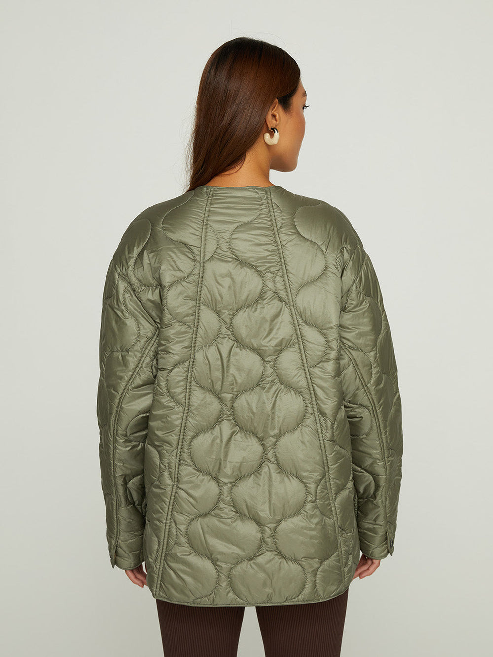 Quilted Jacket - Silvery-Green