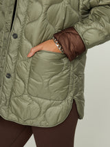 Quilted Jacket - Silvery-Green