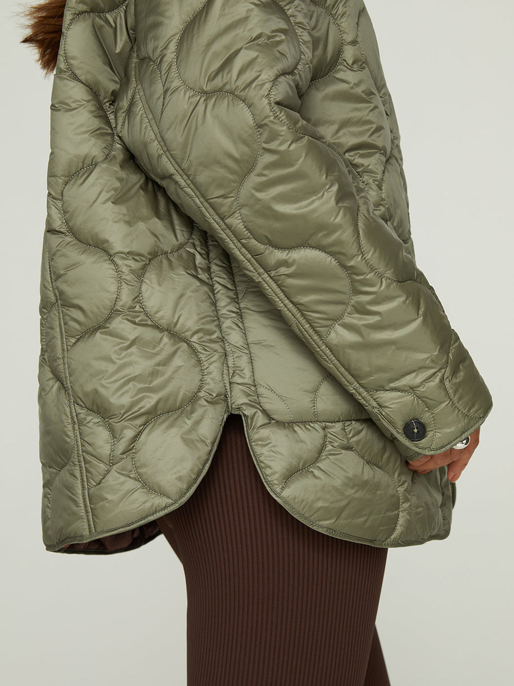 Quilted Jacket - Silvery-Green