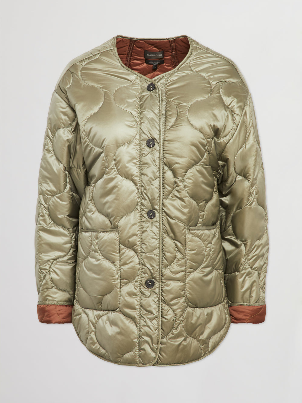 Quilted Jacket - Silvery-Green