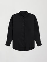 Oversized Button Up Shirt - Black