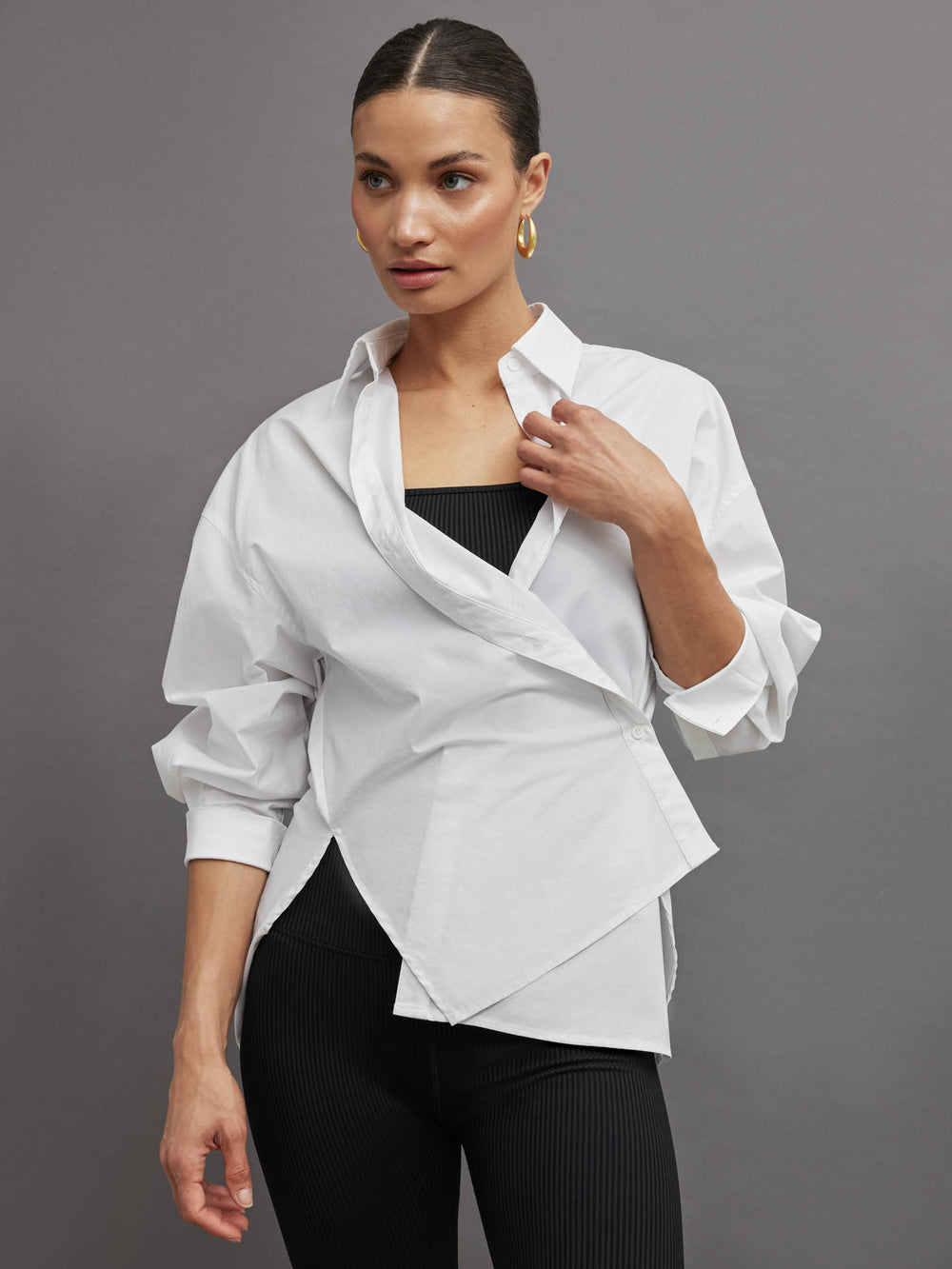 white button up dress shirt Oversized Button Up Shirt