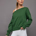 Off Shoulder Sweatshirt in French Terry - Formal Garden