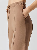 Wide Leg Pintuck Sweatpant in French Terry - Thrush