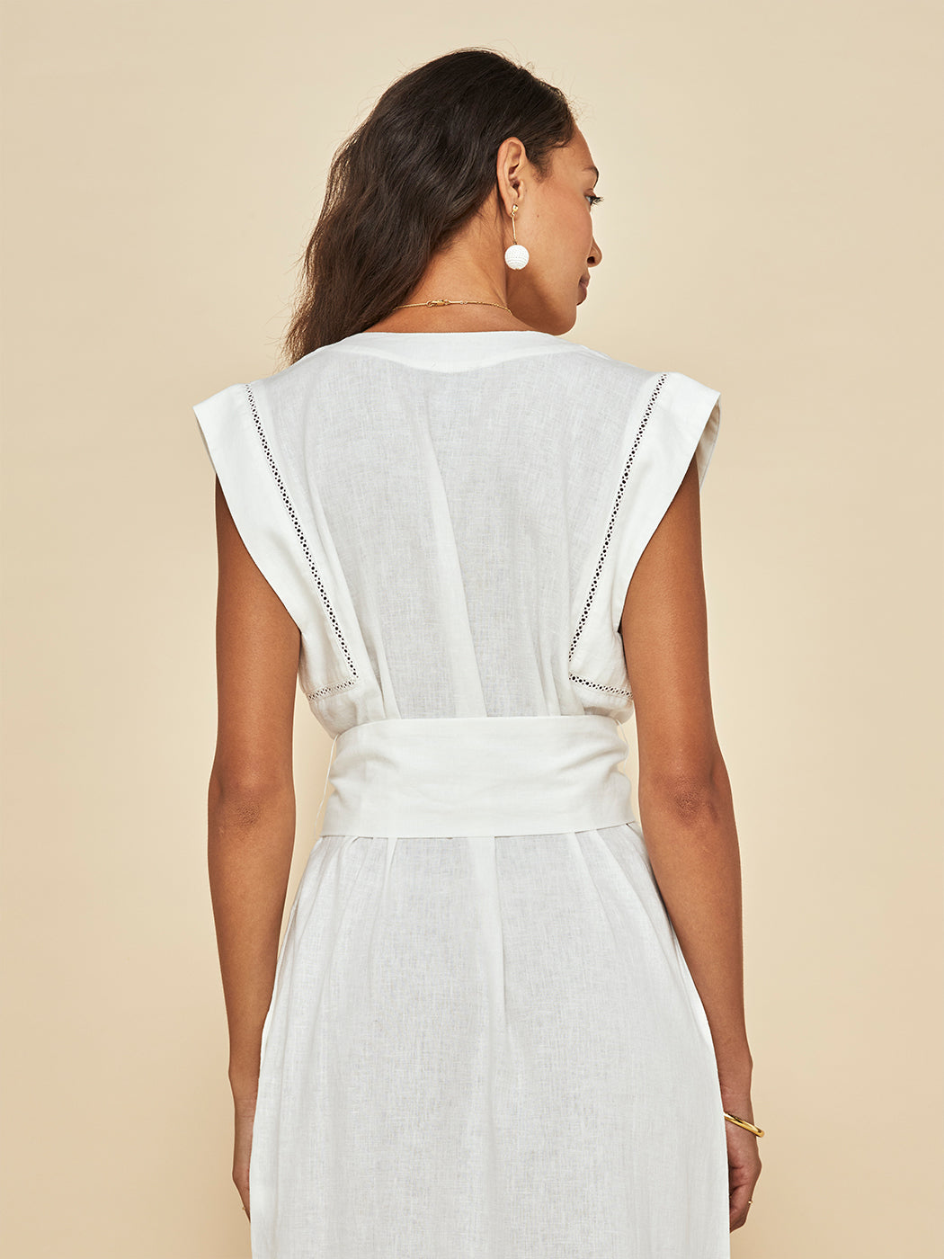 Linen Dress - Cream – Carbon38