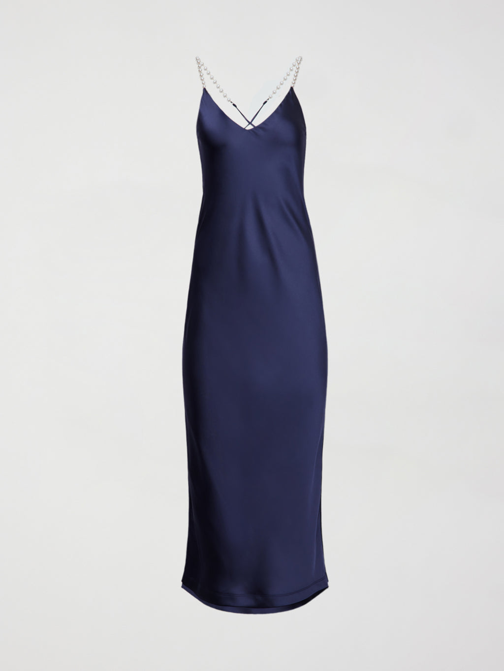 SATIN SLIP DRESS - NAVY Carbon38 SATIN SLIP DRESS - NAVY Carbon38