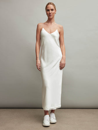 SATIN SLIP DRESS - IVORY Carbon38 SATIN SLIP DRESS - IVORY Carbon38