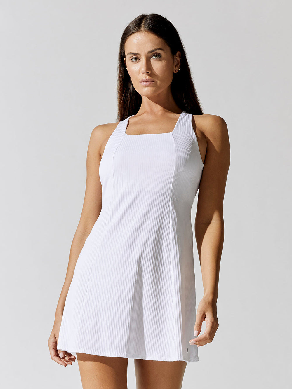 My Heart In Palms Dress - Bright White